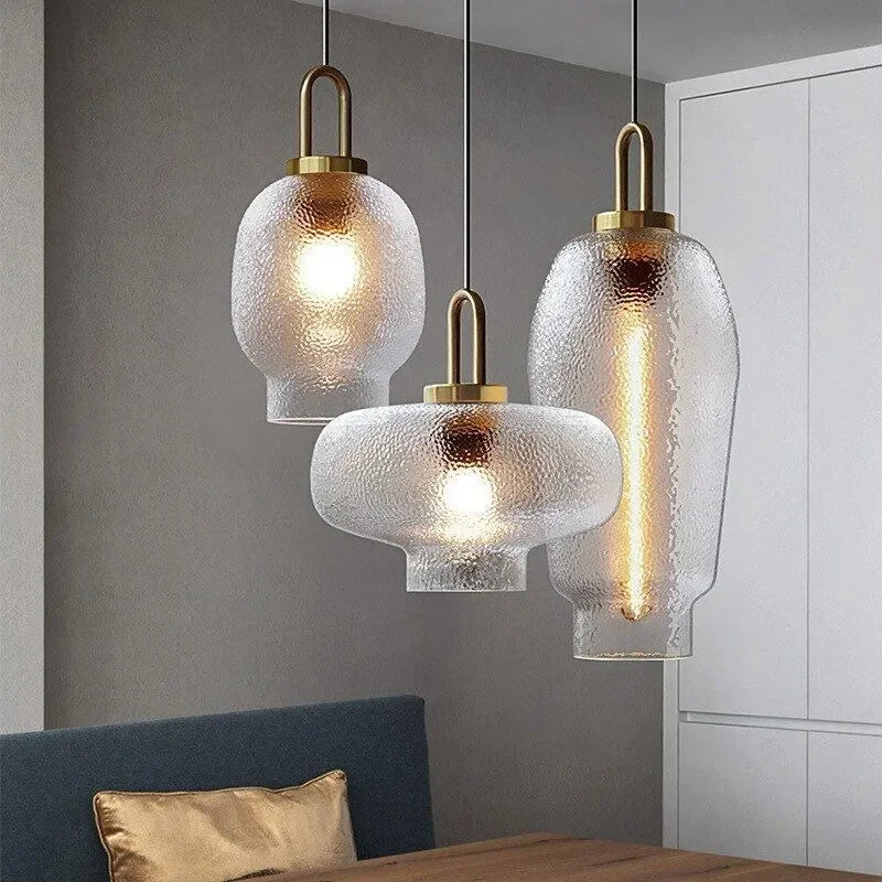 Alicia - Modern Patterned Glass Hanging Ceiling Light