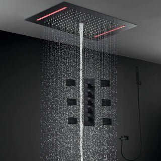 Remy - Rainfall Ceiling Shower Set with Ambient Lighting & Side Jets