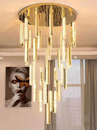 Garcia - Modern Gold Bar Hanging Ceiling Light Chandelier