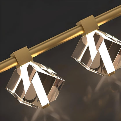 Jelena - Modern Line Crystal Glass Gold Ceiling Light Chandelier