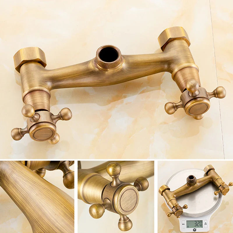 Kincaid - Vintage Bathtub Mixer Tap Set with Handheld Shower