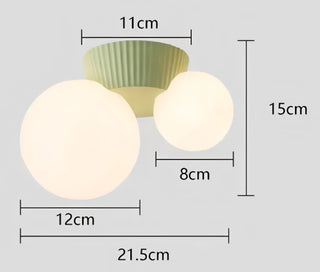 Norma - Retro Modern Double Head Round Ball Ceiling Light