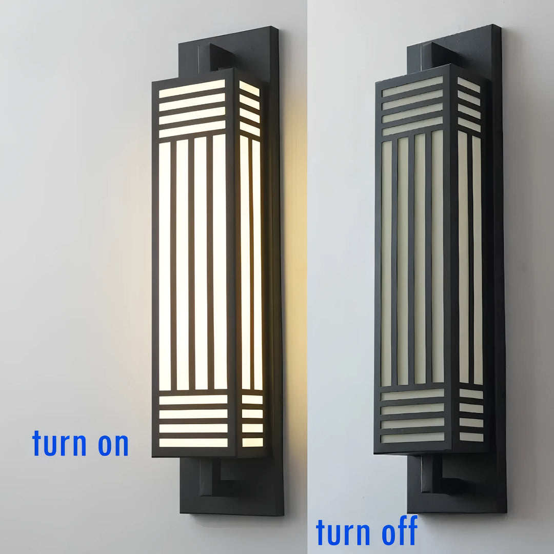 Dubois - Outdoor Black Caged Modern Wall Light