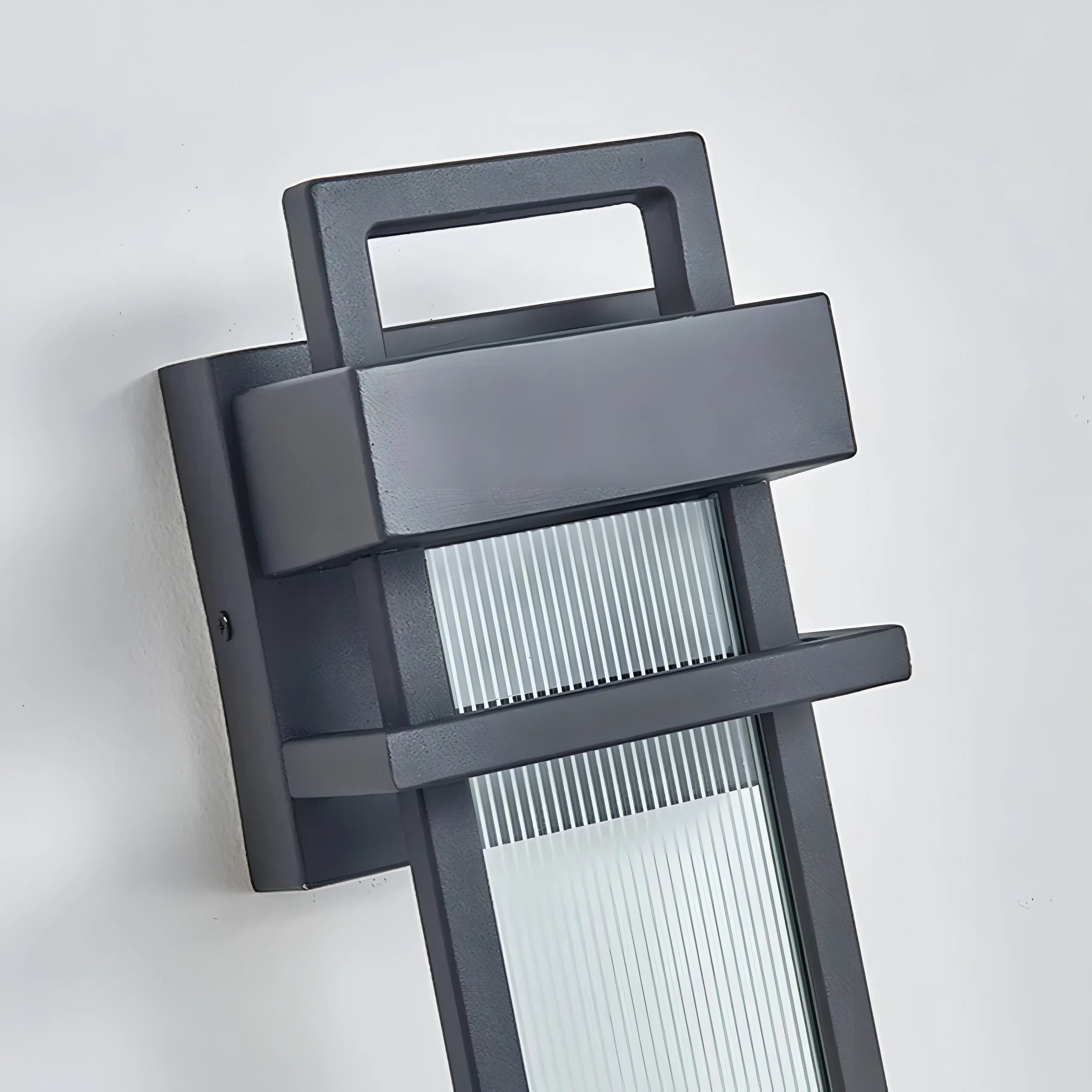 Maribel - Black Caged Glass Outdoor Wall Light