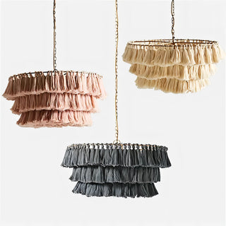 Burak - Tassel Layered Circular Hanging Chandelier