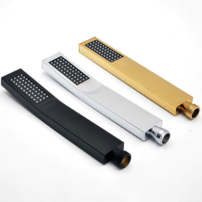 Frias - 3 Piece Modern Waterfall Bathtub Mixer Tap Set Pull Out Shower