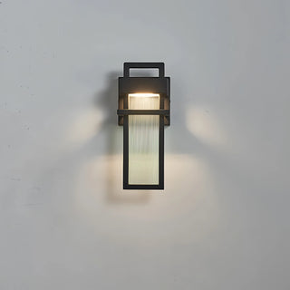 Maribel - Black Caged Glass Outdoor Wall Light