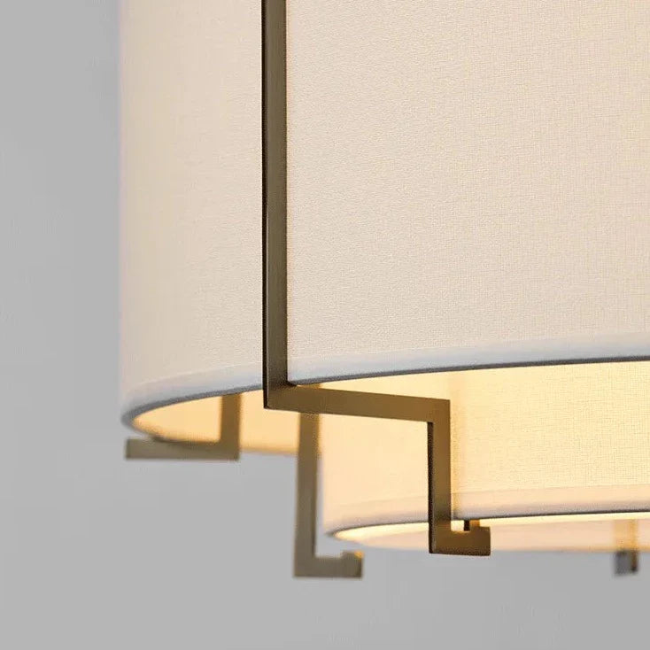 Kylan - Chinese Cloth Gold Minimalist Ceiling Light