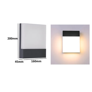 Rex - Modern Outdoor Square LED Light Box Wall Light