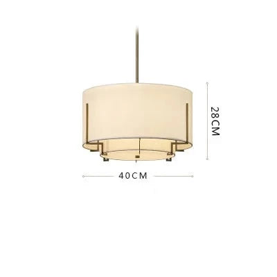 Kylan - Chinese Cloth Gold Minimalist Ceiling Light