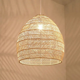 Uribe - Natural Chinese Bamboo Dome Hanging Pendant Ceiling Light