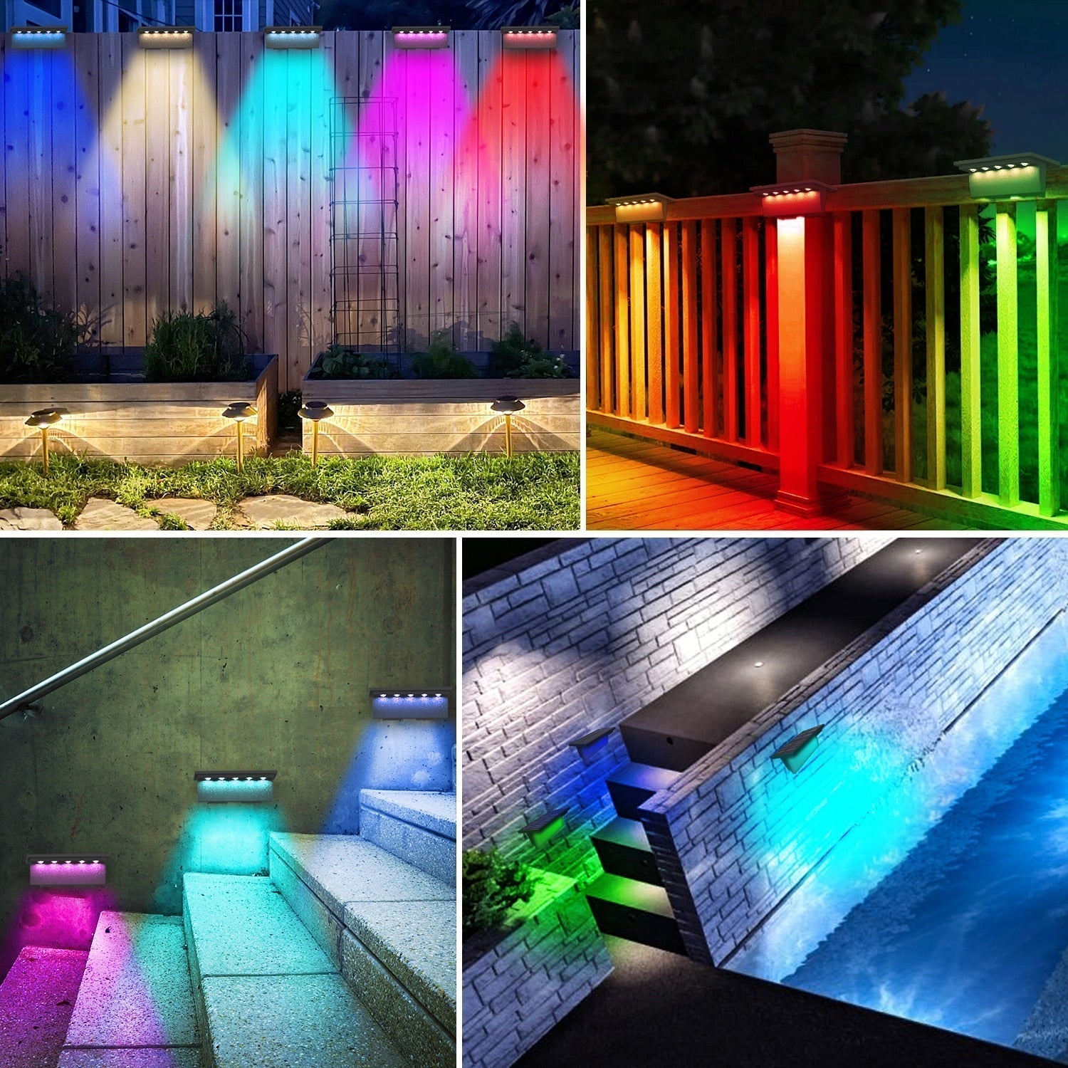 Gadar - LED Solar Light RGB Colour Changing Outdoor Light