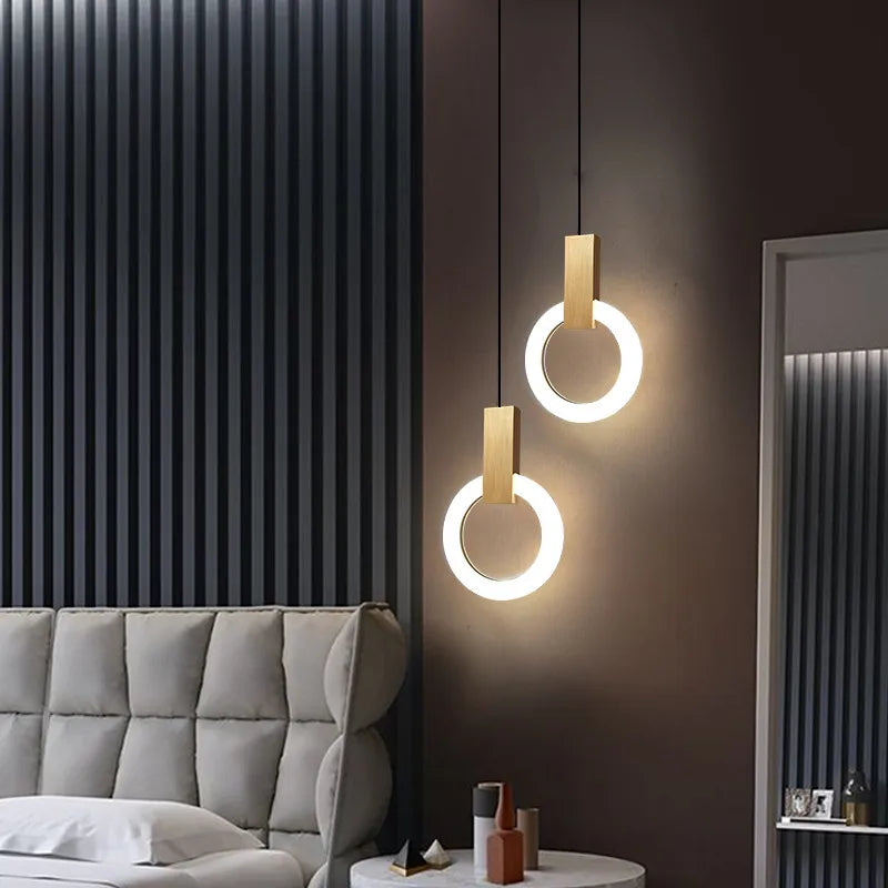 Omache - Modern LED Round Ring Hanging Ceiling Light