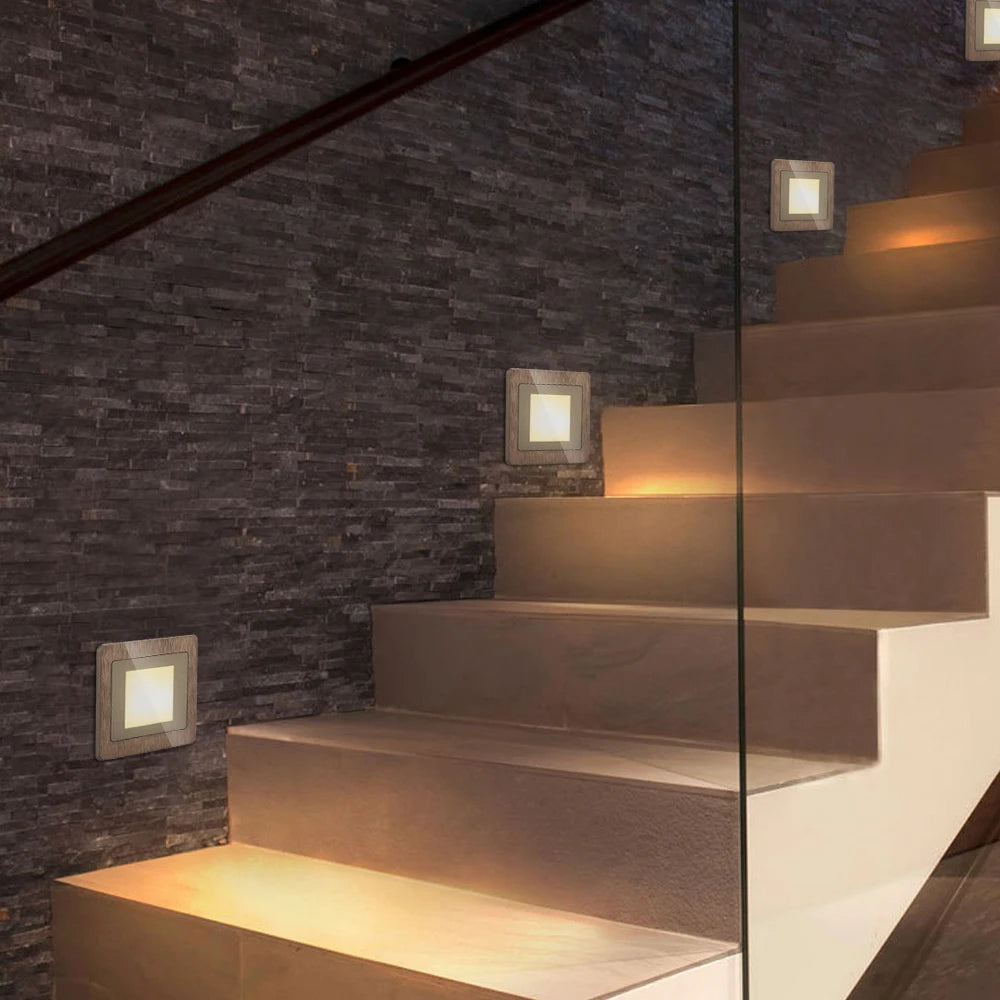 Laylani - Motion Sensor Wood Stair Aisle Wall Light