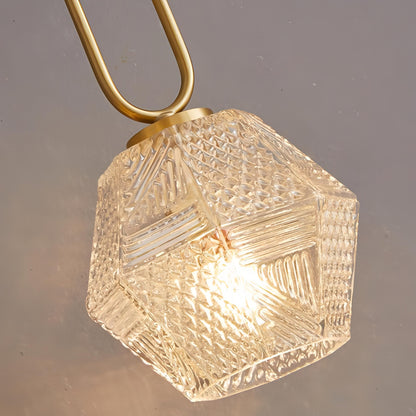 Aries - Modern Gold Patterned Glass Crystal Wall Light