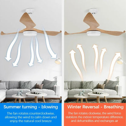 Gonzalez - Modern 3 Blade Ceiling Fan with LED Light & Remote Control