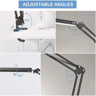 Hathaway - Task LED Adjustable Swing Arm Desk Light with Clamp