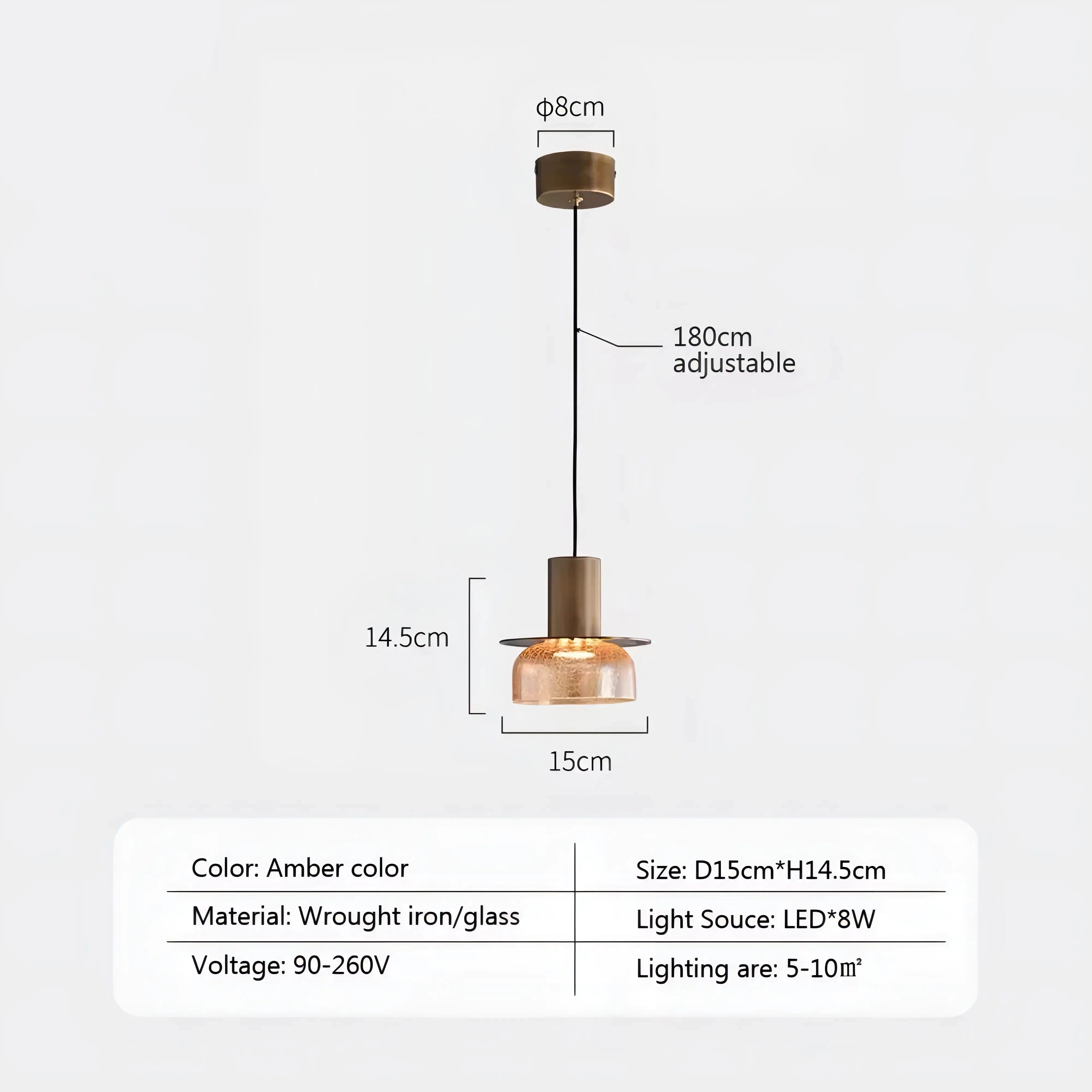 Benita - Cracked Glass Dome Layered Hanging Pendant Ceiling Light