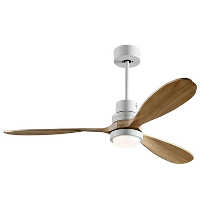 Brett - Modern Ceiling Fan with Dark Wood Blades and LED Light