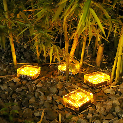 Jabari - Solar Brick Ice Cube Outdoor Light