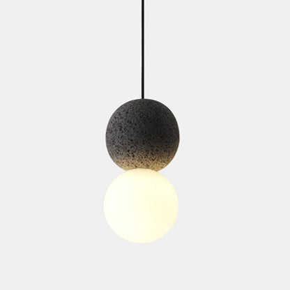 Cili - LED Double Ball Black Hanging Ceiling Pendant Light