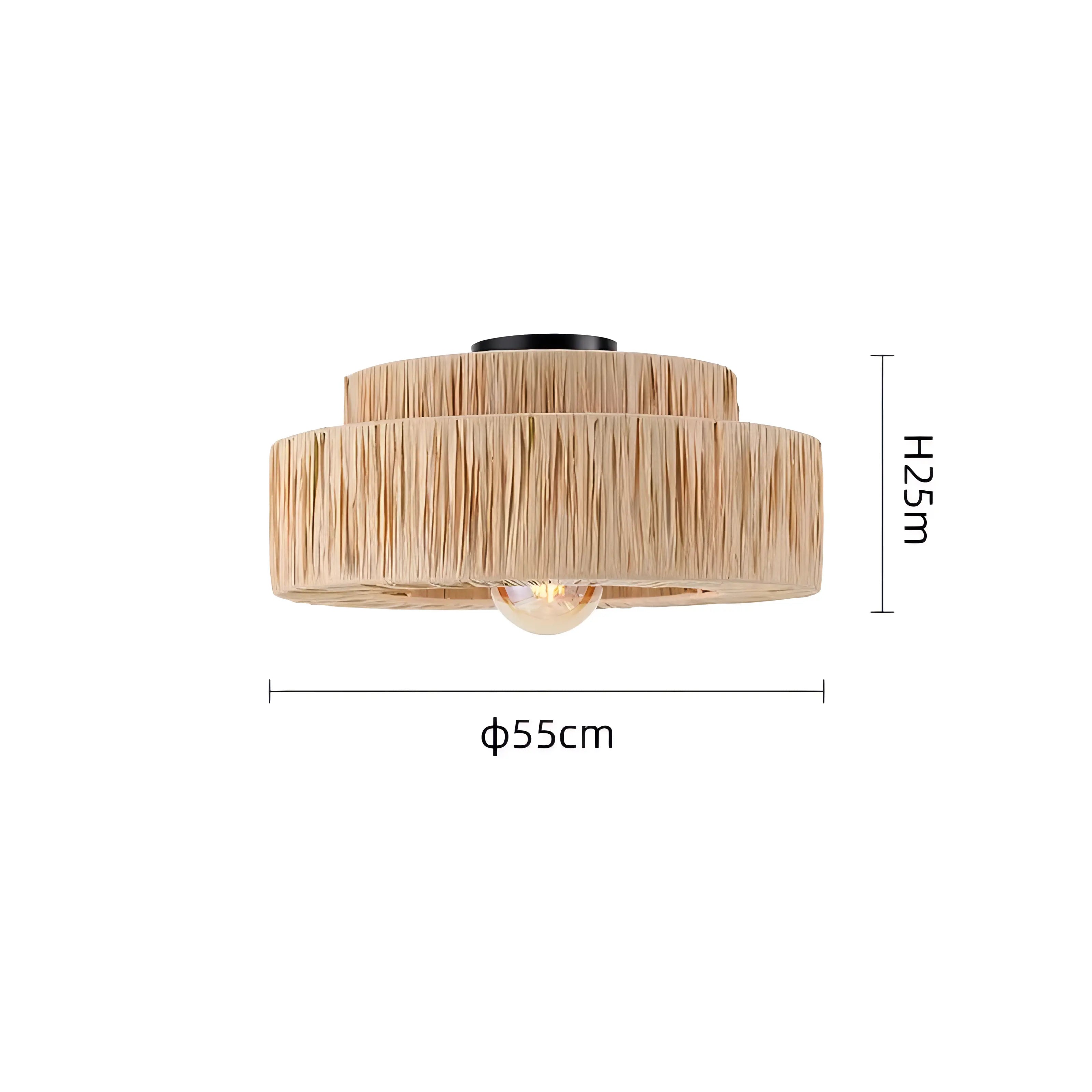 Hiatt - Wicker Rattan Pendant Ceiling Light