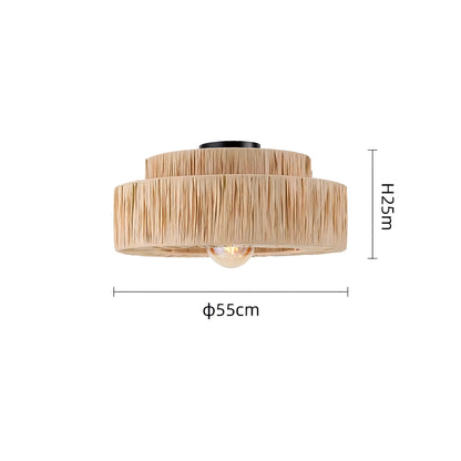 Hiatt - Wicker Rattan Pendant Ceiling Light