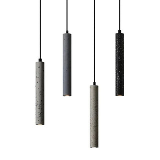 Royce - Minimalist Long Tube Black Cord Hanging Pendant Ceiling Light