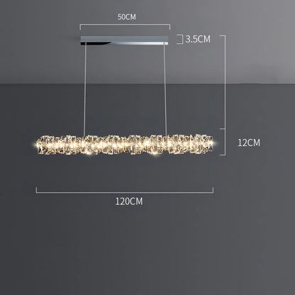 Hayes - Modern Twisted Crystal Glass Ceiling Chandelier