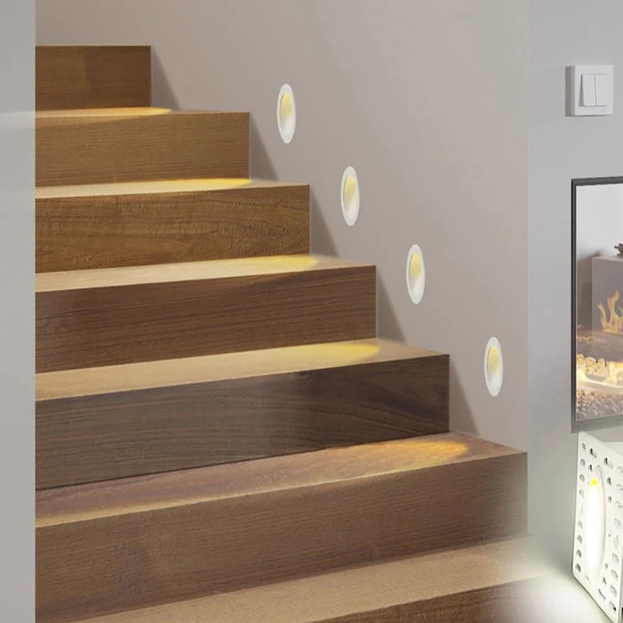 Vaughan - Round Recessed Modern Stair Wall Light