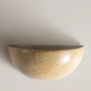 Janie - Semi Circular Stone Dish Up Wall Light