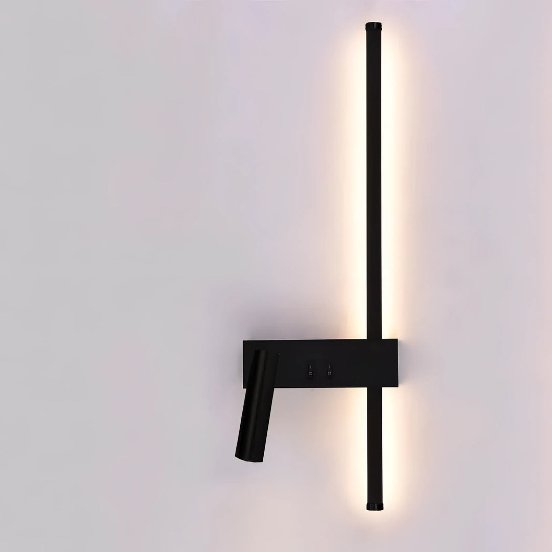 Goebel - Switch-Controlled Modern Black & Gold Dual Reading Wall Light