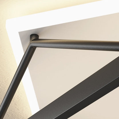 Velia - Modern Industrial Style Black Metal Hexagon LED Ceiling Light