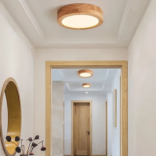 Josie - Modern Wood Flush Mount Round Ceiling Light