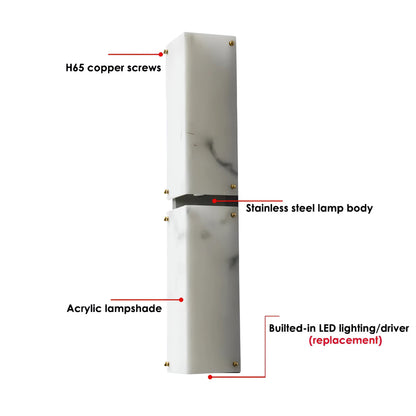 Cristofer - Marble Style Outdoor IP65 Wall Light