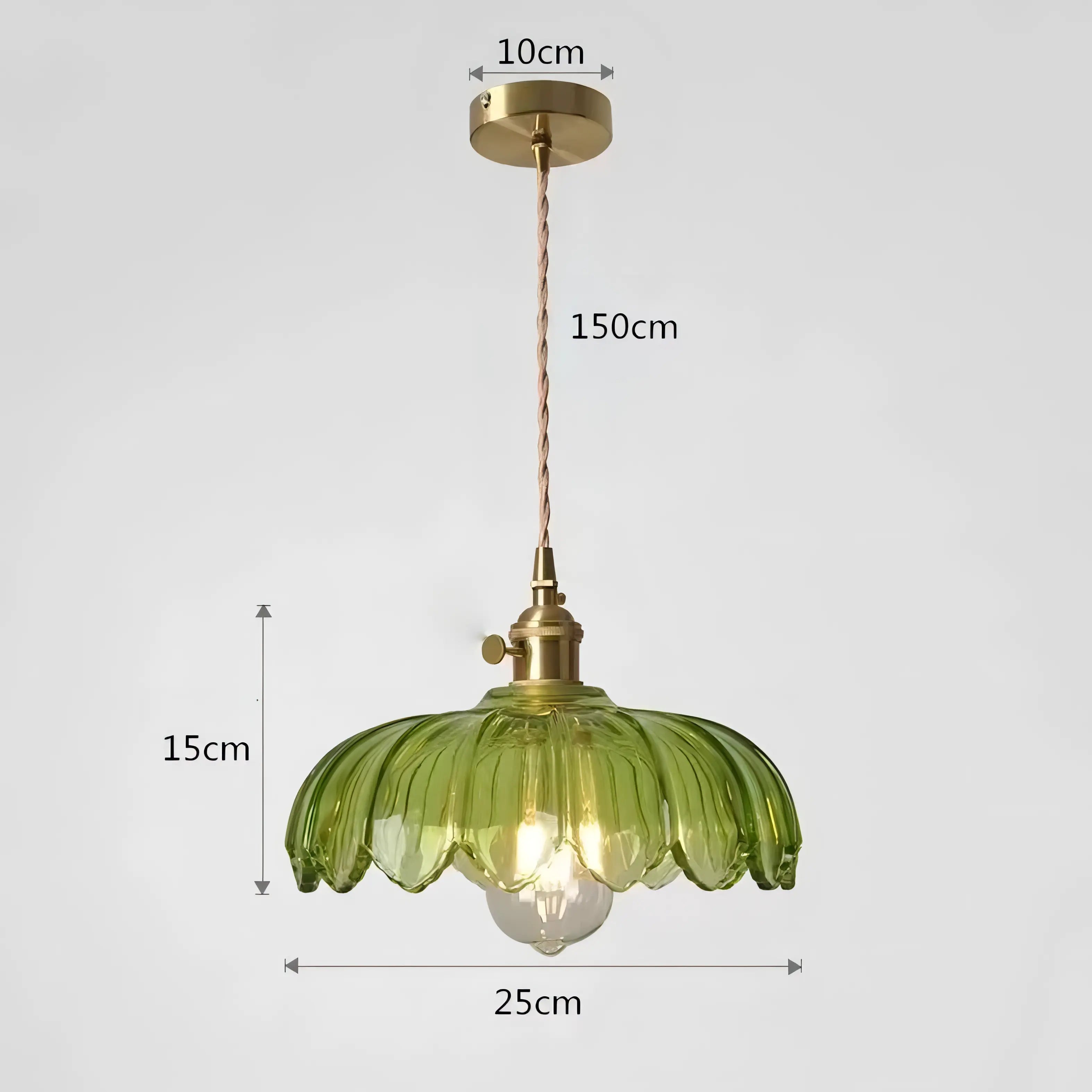 Randi - Vintage Coloured Glass Flower Hanging Pendant Ceiling Light