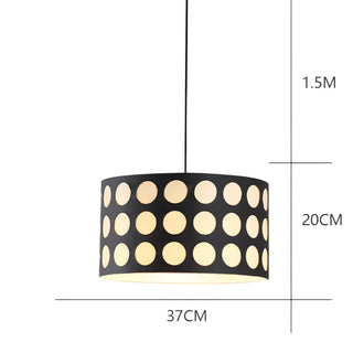 Onesimo - Abstract Polka Dot Black Gold Hanging Ceiling Light Chandelier