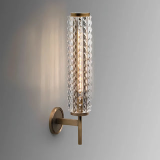 Tariq - Modern Gold Studded Crystal Glass Wall Light