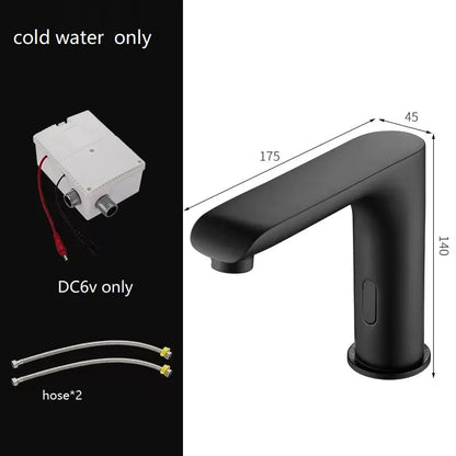 Luz - Modern Angled Spout Matte Black Touch-less Tap