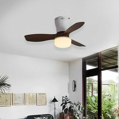 Marlene - Modern Ceiling Fan with Integrated Round Light