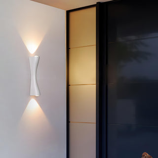 Lachlan - Outdoor LED Up/Down Modern Curved Wall Light