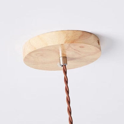 BABIRYE - Wood Cone Adjustable Cord Pendant Ceiling Light