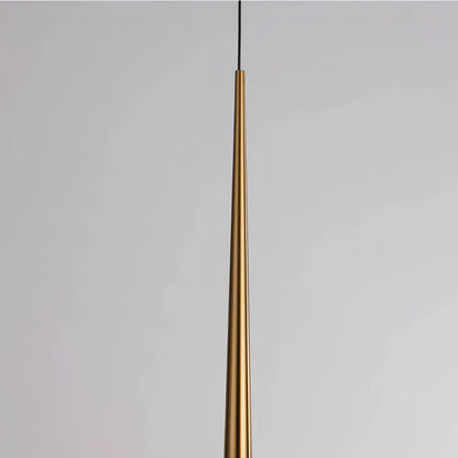 Amalia - Narrow Cylindrical Metallic Hanging Pendant Ceiling Light