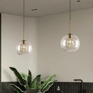 Longan - Modern Industrial Glass Coloured Ball Hanging Pendant Ceiling Light