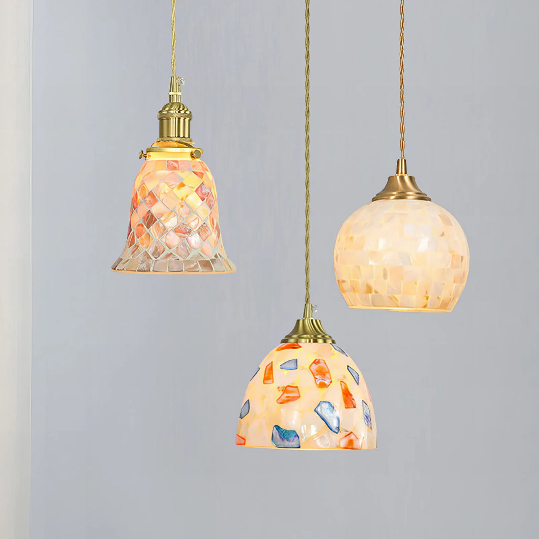 Lucy - Mediterranean Coloured Glass Pendant Ceiling Light