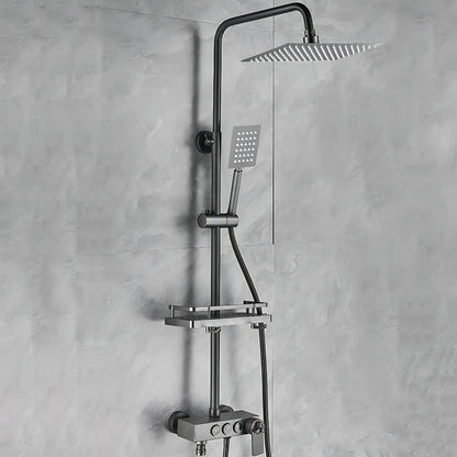 Rangel - Modern Wall Mounted Stainless Steel Shower Set Multi Function Dual Head