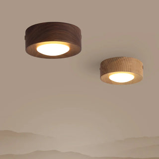 Maeve - Minimalist Walnut Wooden Flush Mount Downlight Ceiling Light