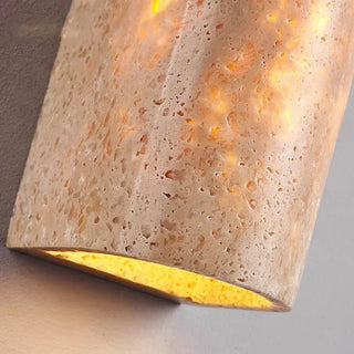 Lino - Japanese Wabi-Sabi Style Cylindrical Stone Up Down Wall Light