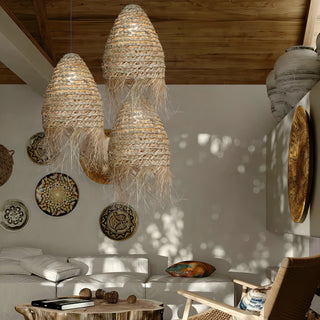 Humberto - Wicker Rattan Pendant Round Ceiling Light