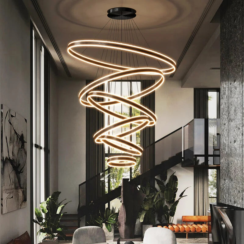 Jenru - Modern Multi Ring Hanging Ceiling Chandelier